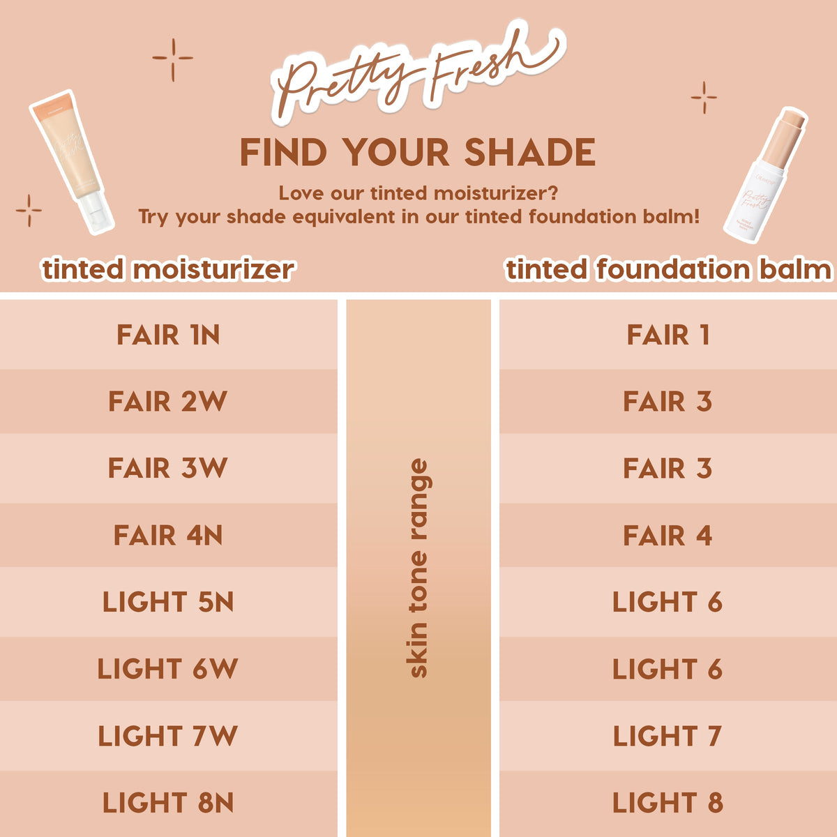 Pretty Fresh Tinted Foundation Balm Light 8