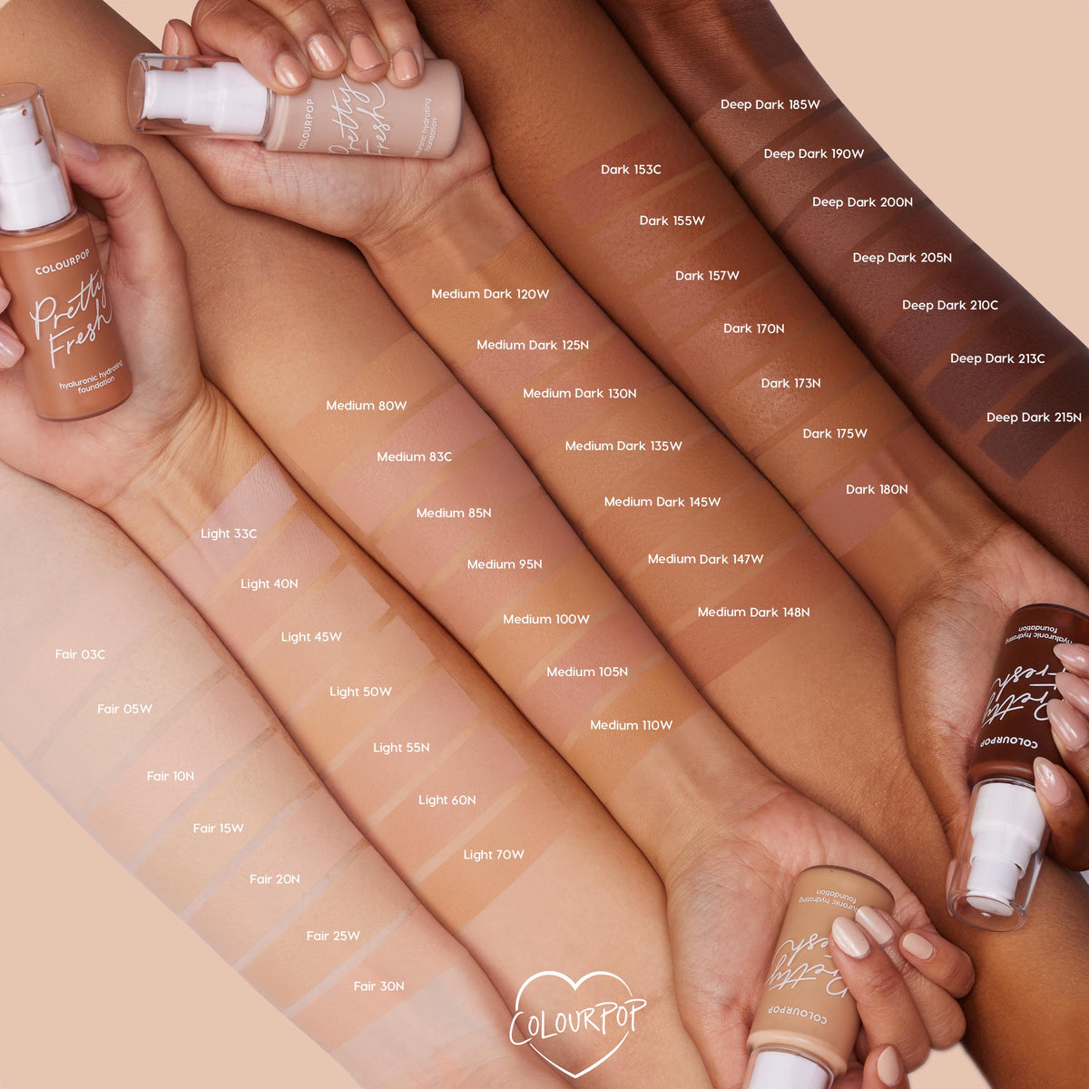 Pretty Fresh Hyaluronic Hydrating Foundation Medium Dark 148 N