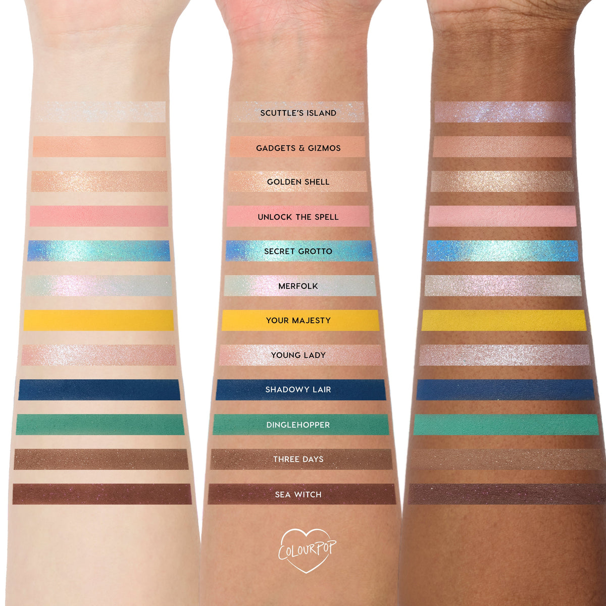 Full Collection Set ColourPop and The Little Mermaid