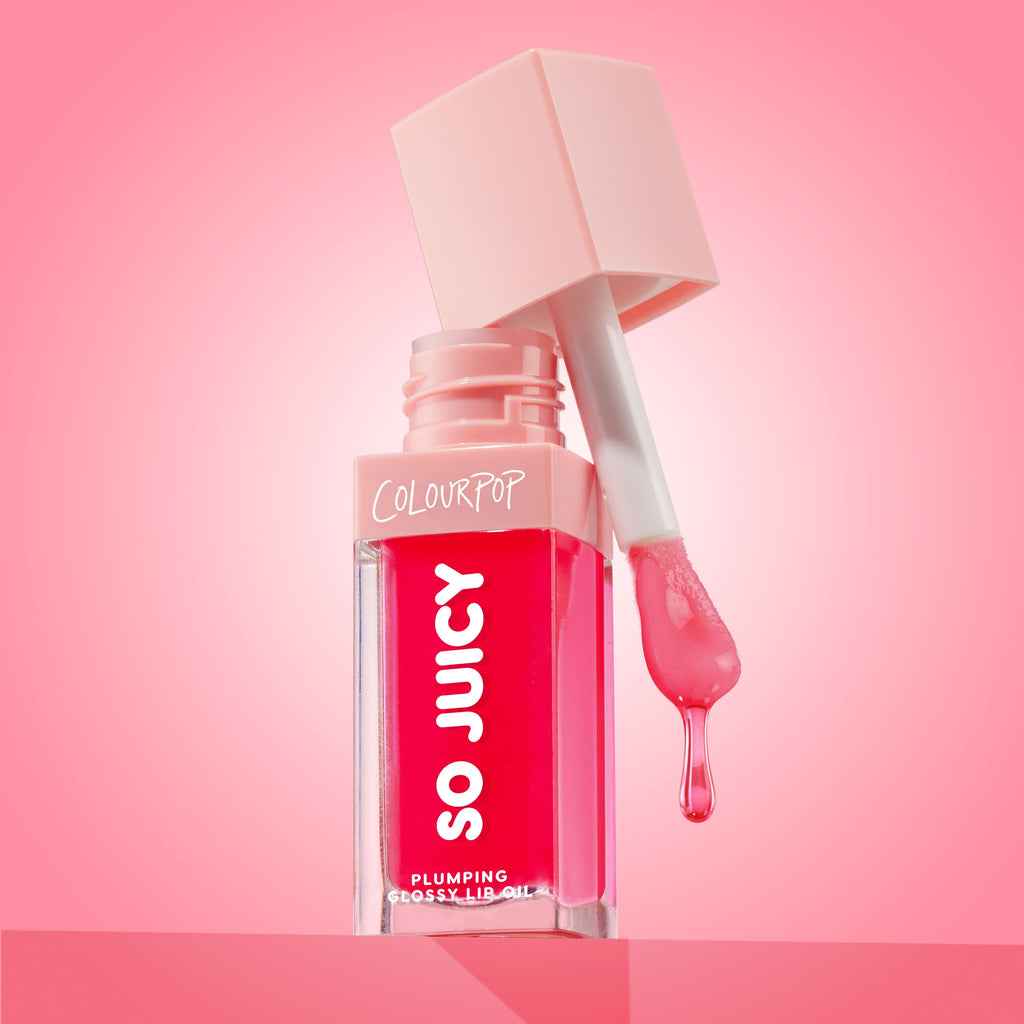So Juicy Plumping Glossy Lip Oil Flirty Text